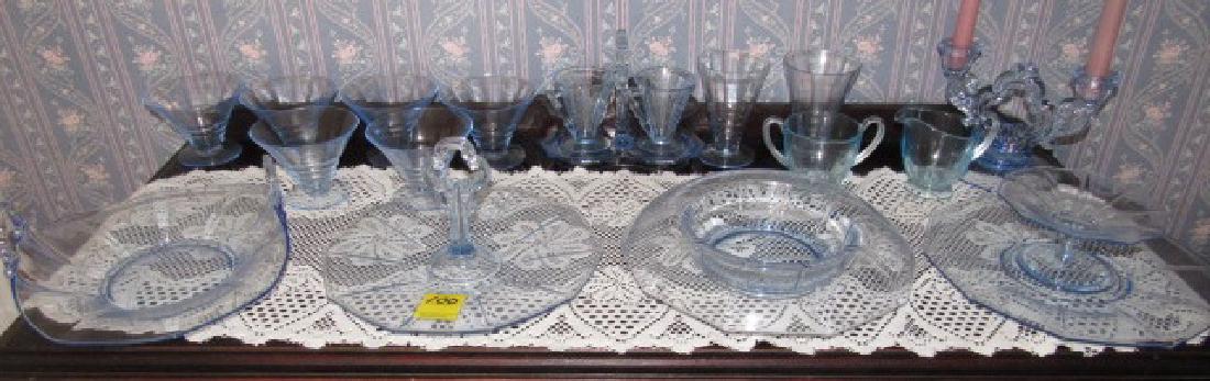 Blue Depression Glass Set (1 of 4)