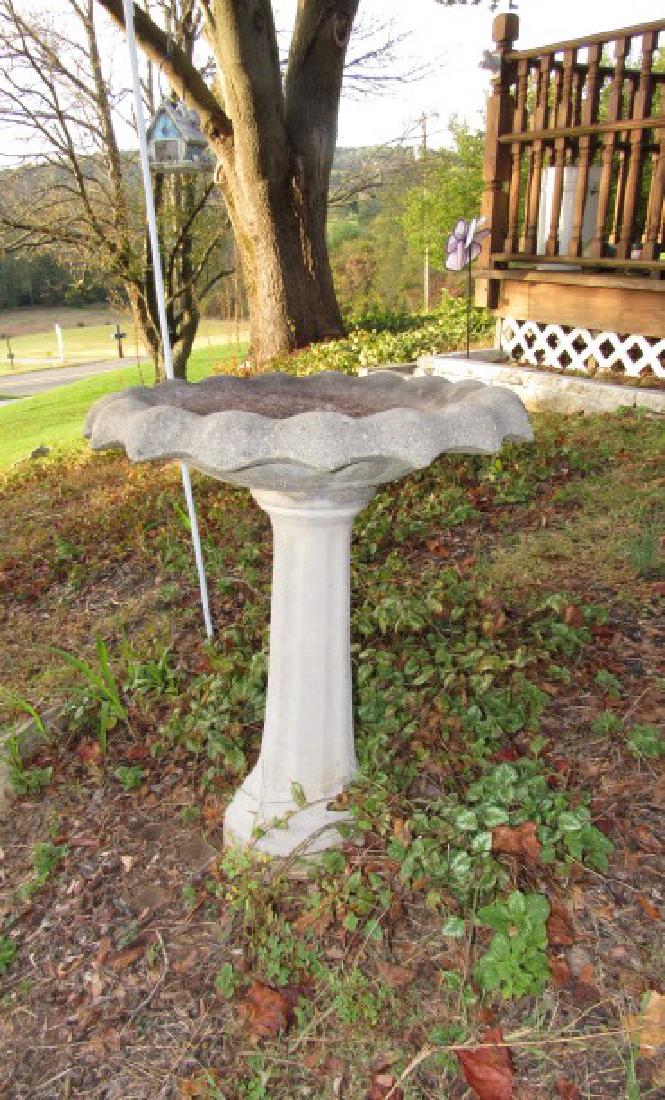 Bird Bath Concrete Angel & Ornaments: Getting all pictured.