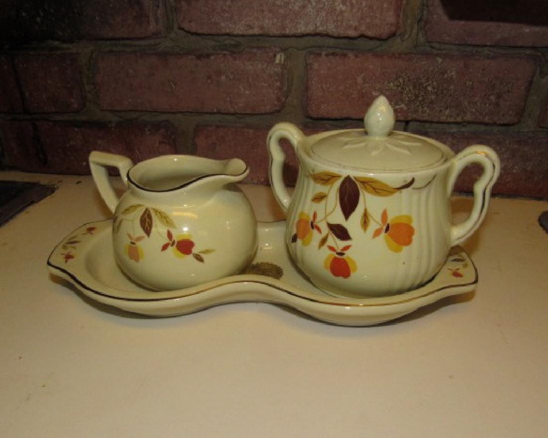 Hall Autumn Leaf Creamer Sugar & Tray (1 of 5)
