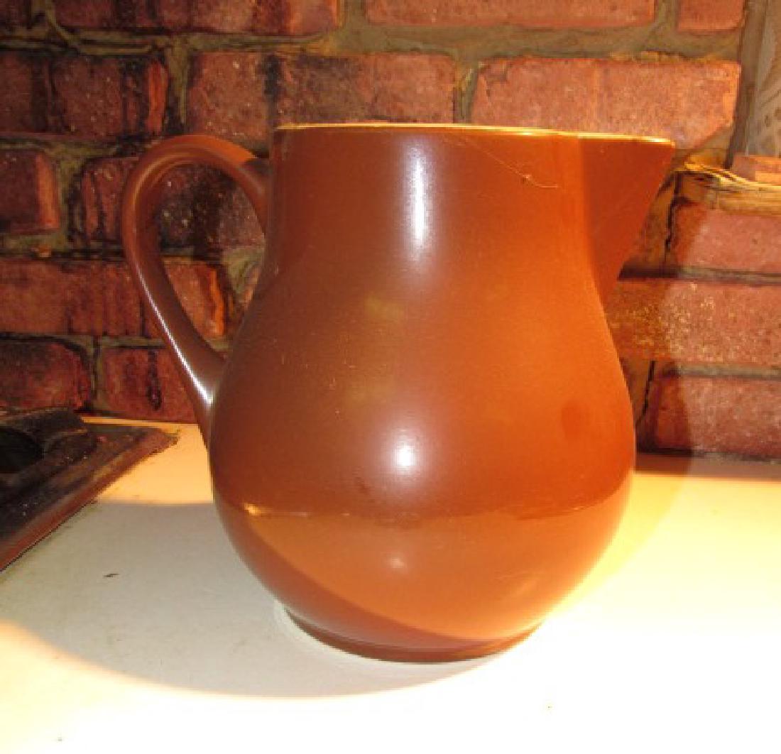 Hall China 1247 Brown Stock Water Pitcher (1 of 2)