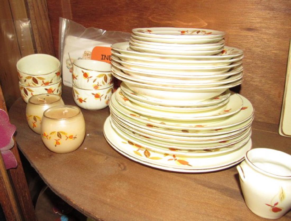 33 Pieces of Hall Autumn Leaf China Dishes (1 of 3)