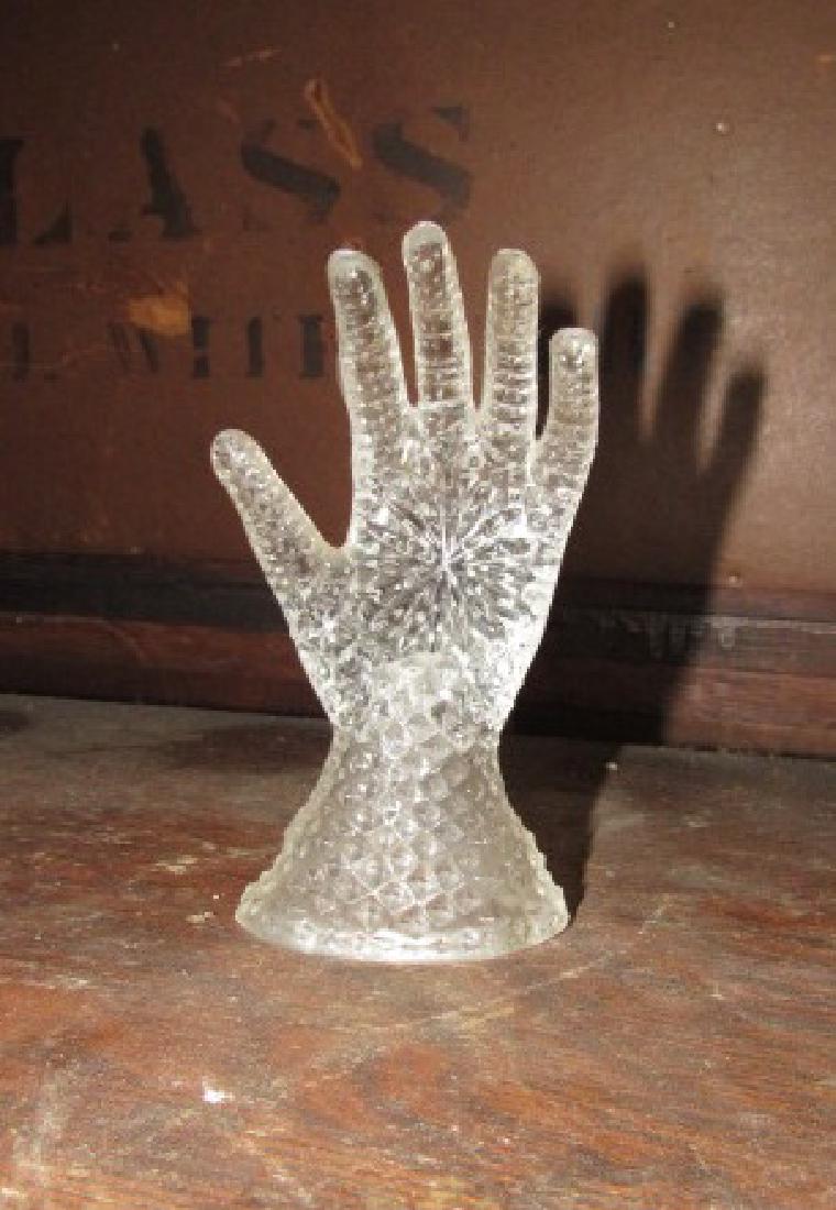 Glass Ring Holder: Approx. 4 3/4" tall.