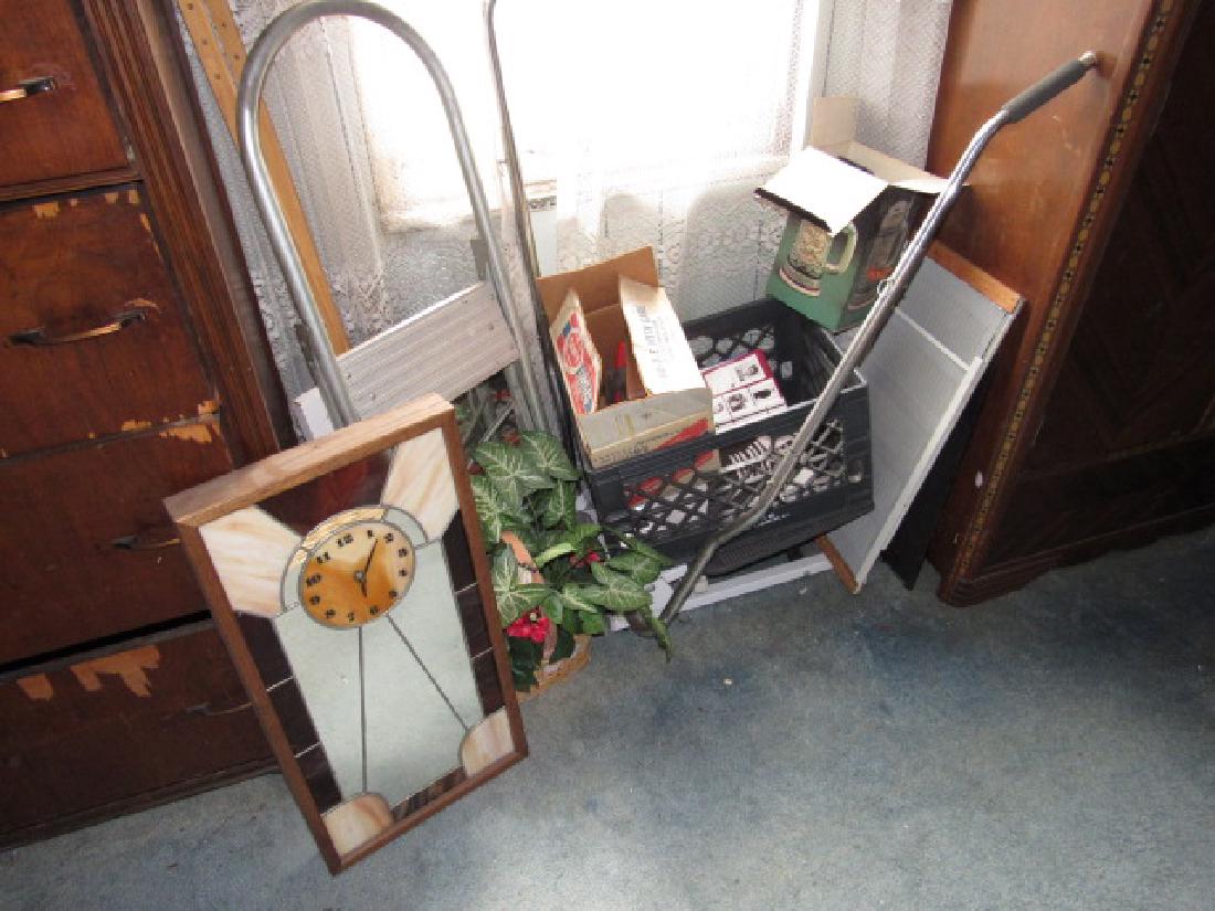 Partial Room Contents: Plaster cat has some damage. Getting everything pictured on floor and plates on walls