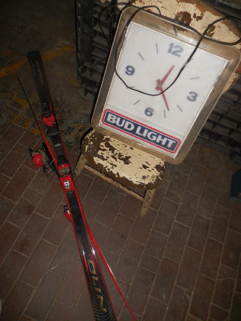 Bud Light Clock, Chair, Skii Lot (1 of 3)