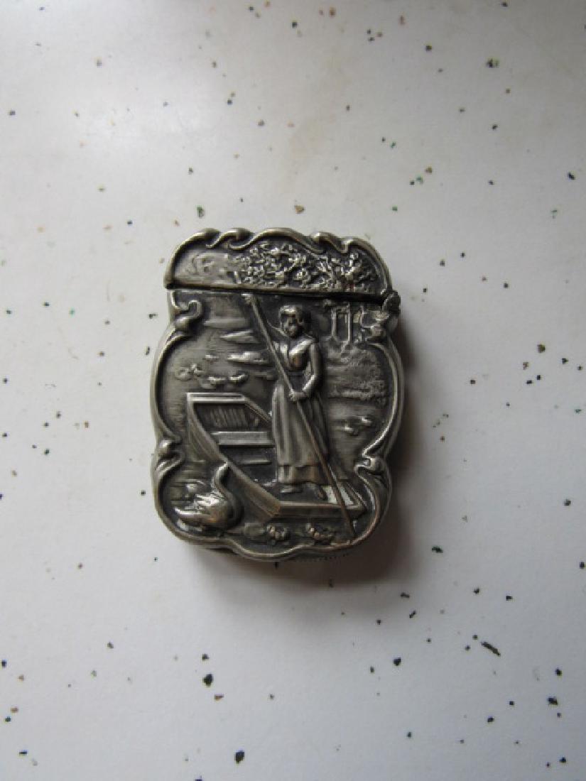 Sterling Silver Match Holder Woman Boat (1 of 3)