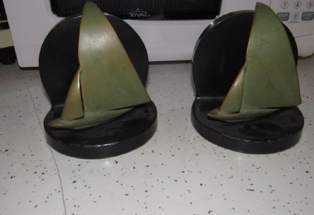 Metal Sailboat Bookends (1 of 3)