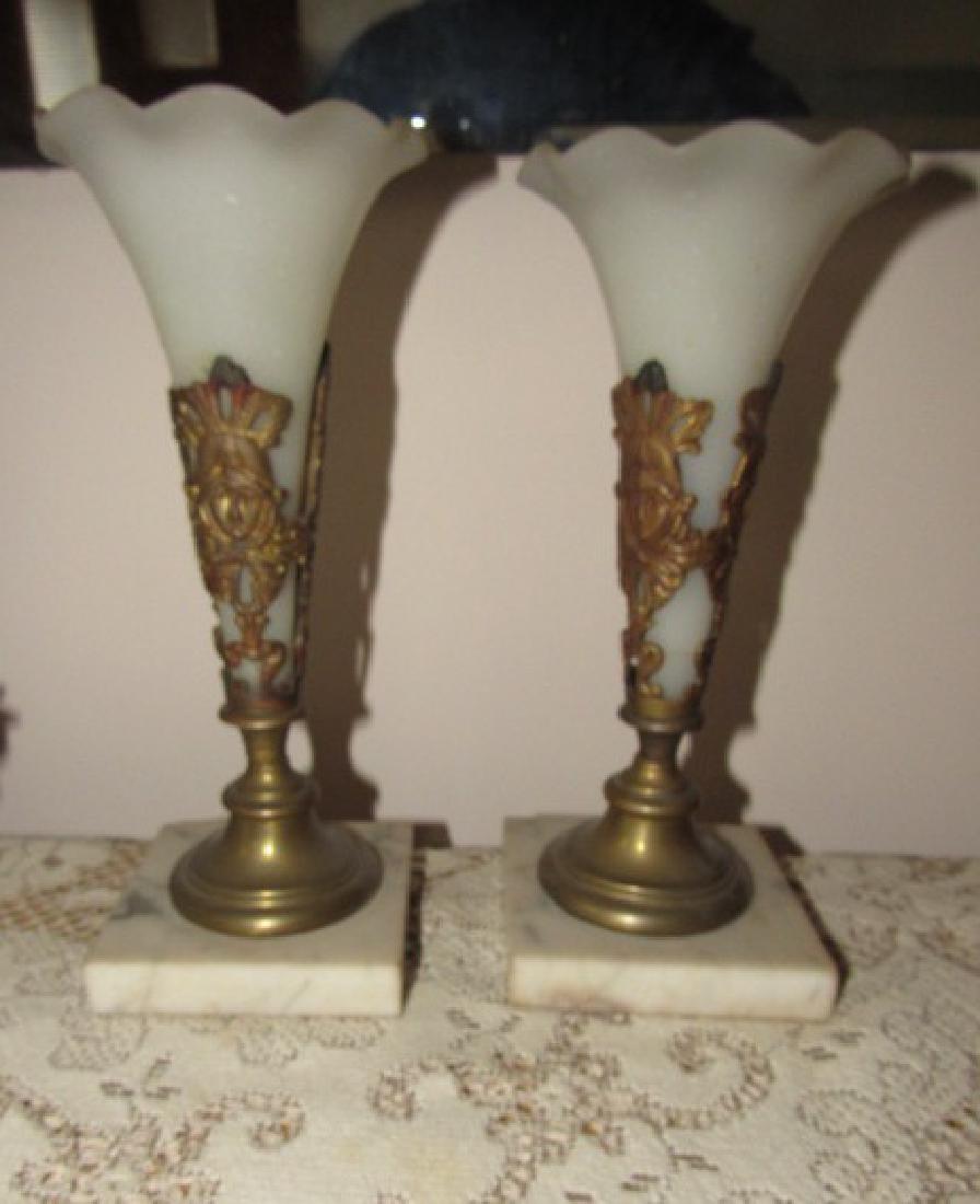 2 Brass Egyptian Head Vases (1 of 5)