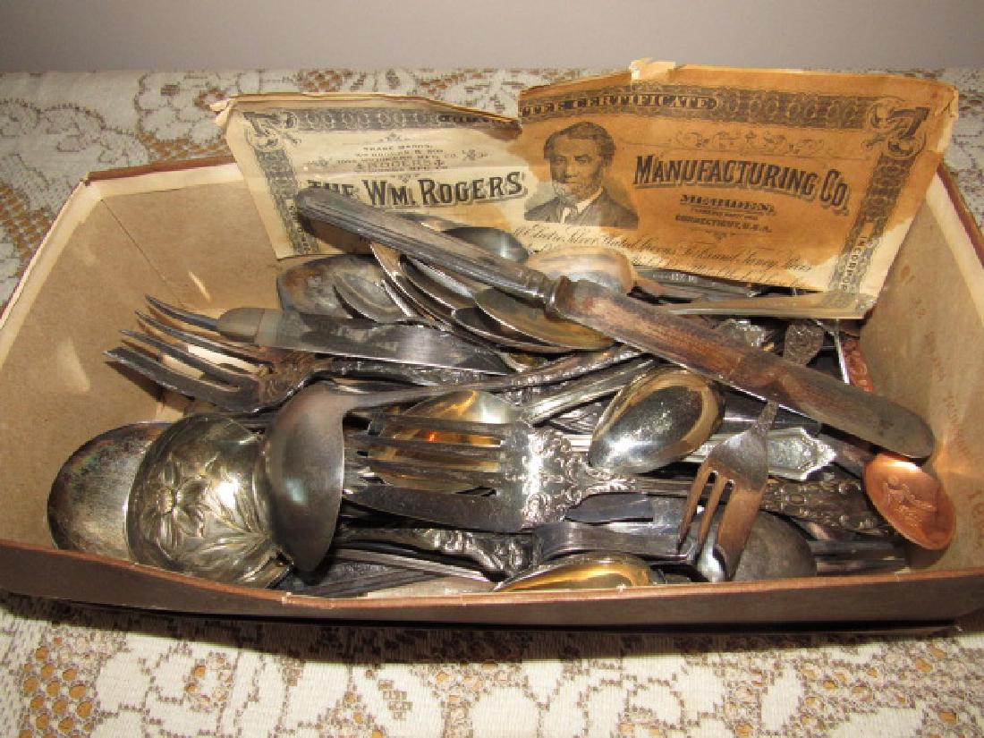 Box full of Silver Plate Flat ware w/ Certificate (1 of 1)