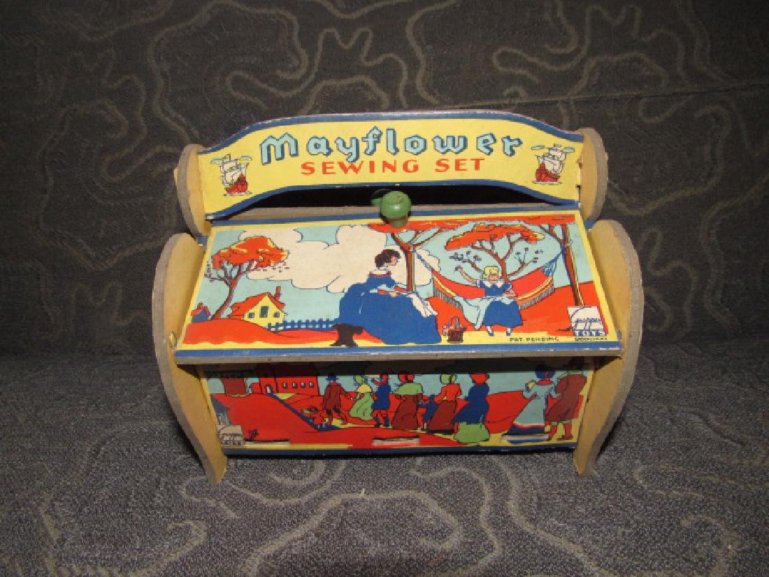 Gropper Toys Sewing Tote: Approx. 6 1/2" long. Has some wear.
