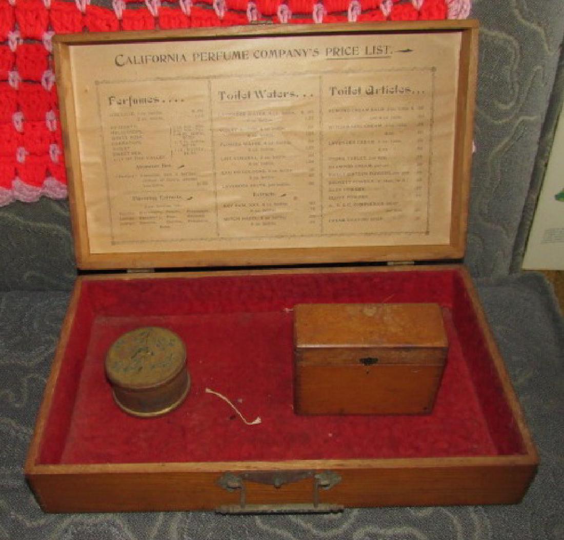 Oak California Perfume Box: California Box is approx. 7 1/4" x 12 1/2" x 3" tall. Other boxes are included.