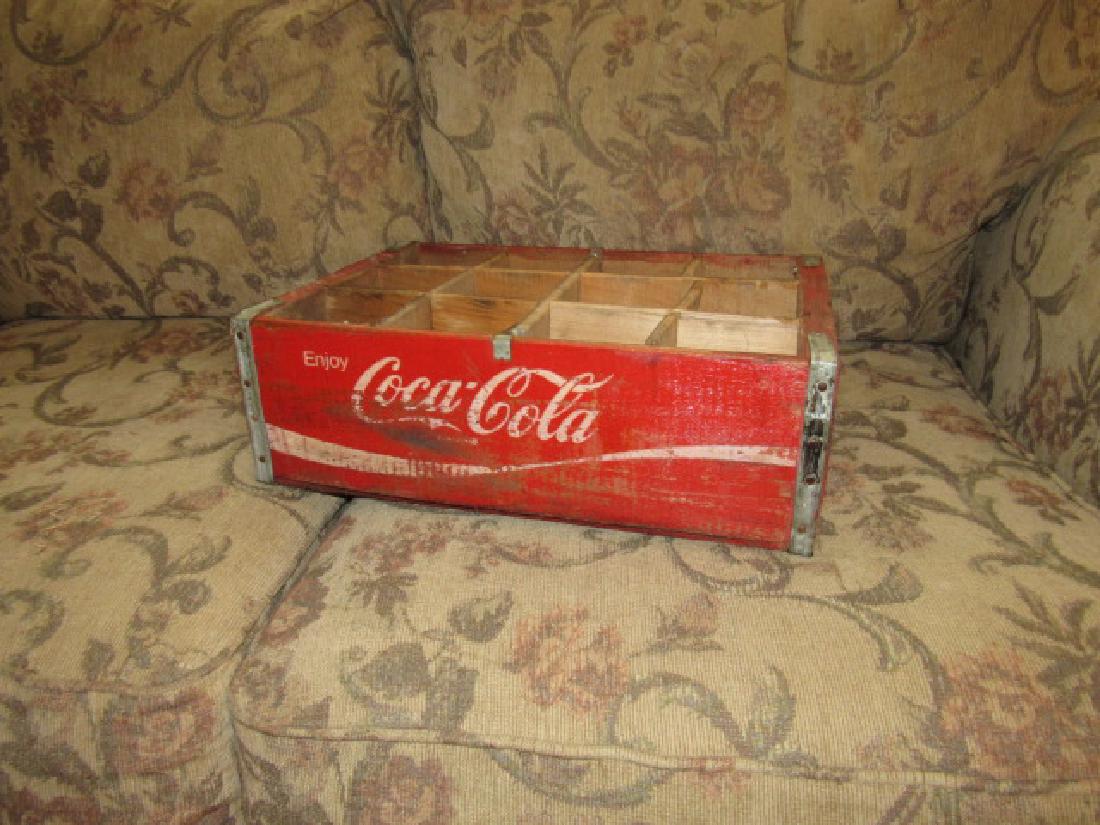 Wood Coke Crate: Approx. 12" x 17" x6" Tall