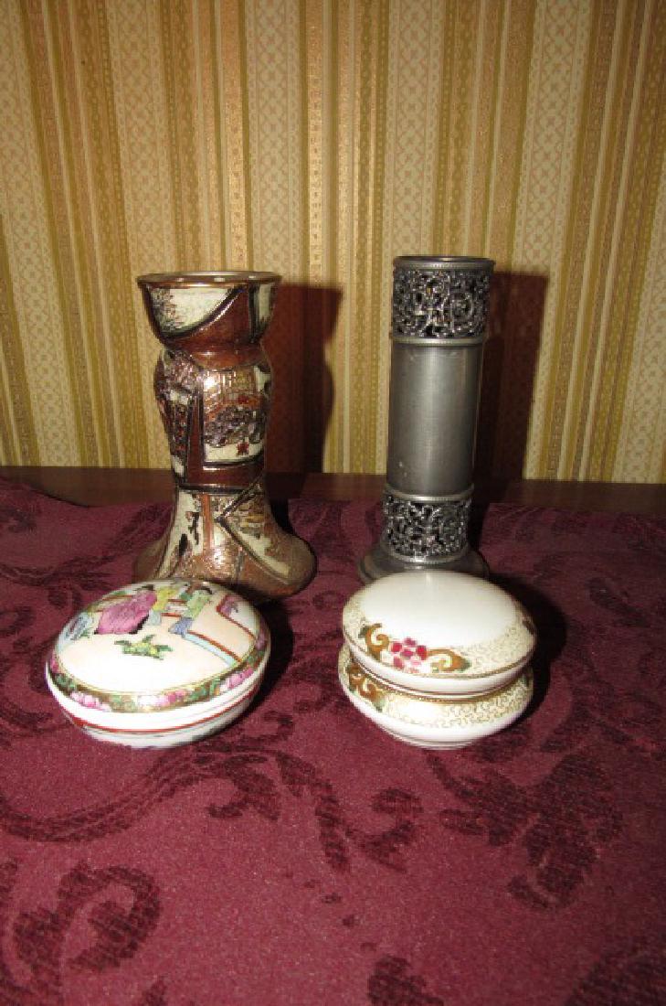 Nippon & Silver Plate Stick Pin Holders (1 of 2)