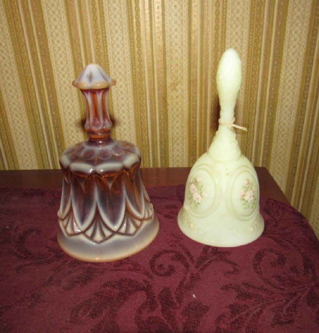2 Fenton Glass Bells 1 Signed by T. Berdine (1 of 2)