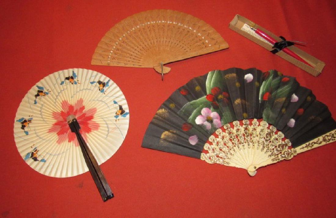 3 Oriental Hand Fans (1 of 2)