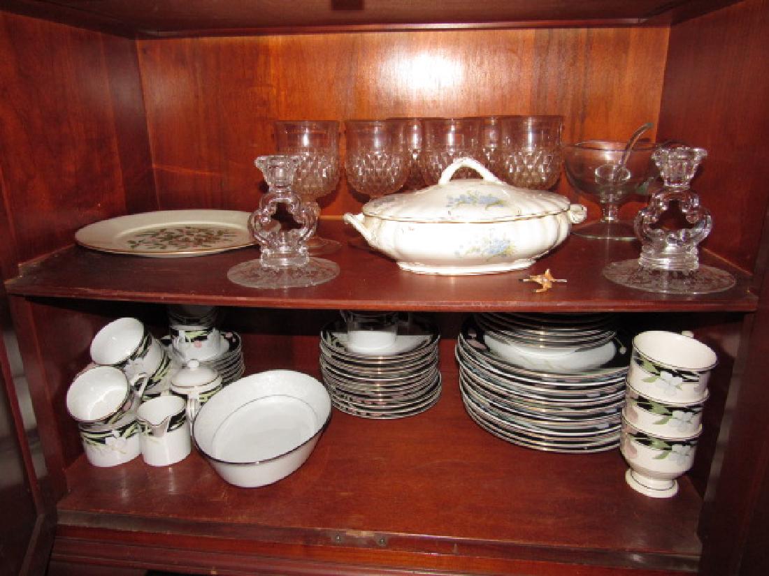 China & Depression Goblets Lot: Getting All Pictured on bottom 2 shelves