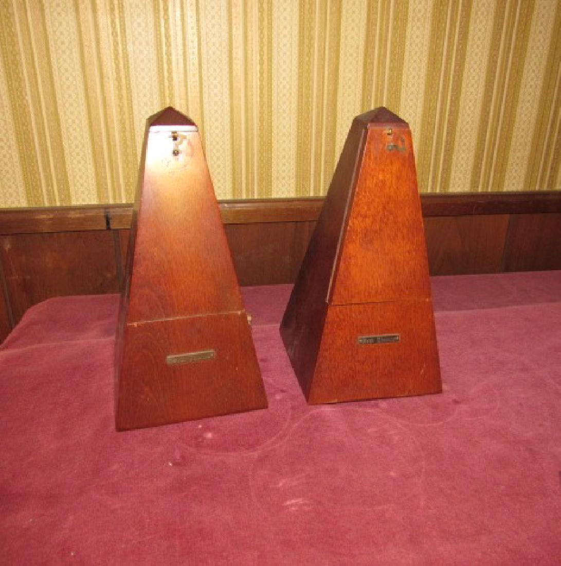 2 Seth Thomas Piano Metronomes: Approx. 9" tall.