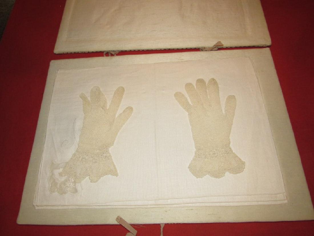 White Knit Gloves & Napkins: Nice condition.