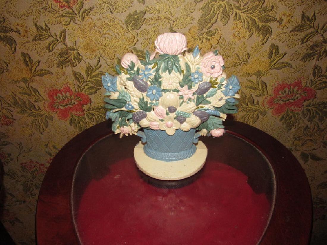 Flower Bouquet Door Stop: Approx. 7" x 7 1/2" tall