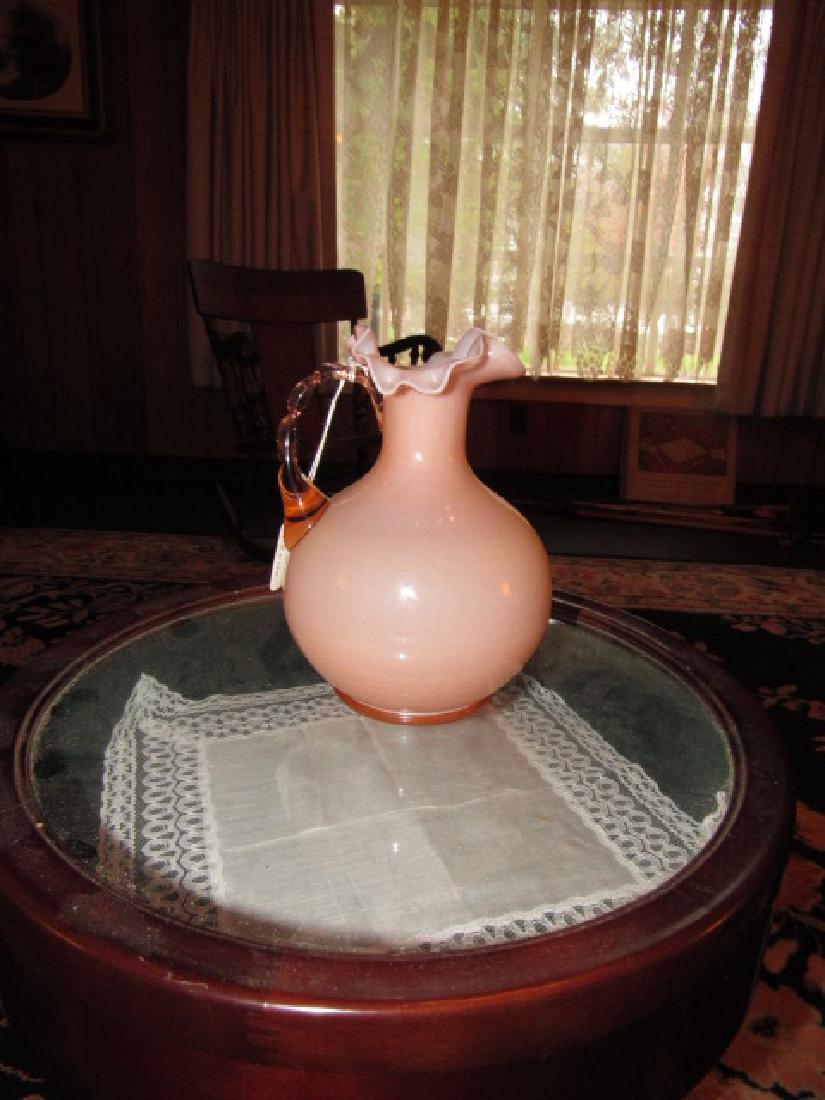 Fenton Rose Overlay Pitcher (1 of 3)