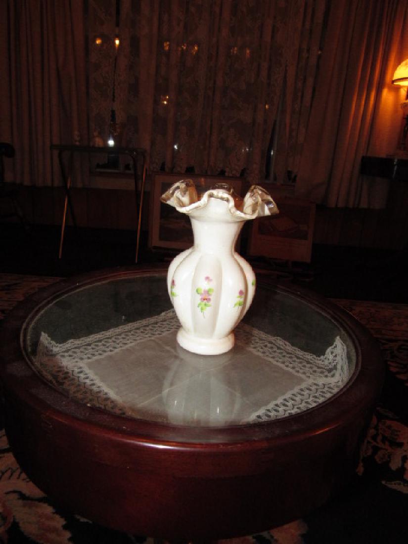 Kim Blake Hand Painted Fenton Art Glass Vase (1 of 3)