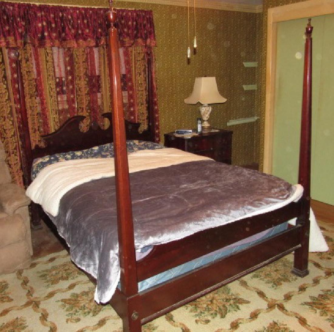 Canopy Bed: Approx. 54" x 81". Nice condition!