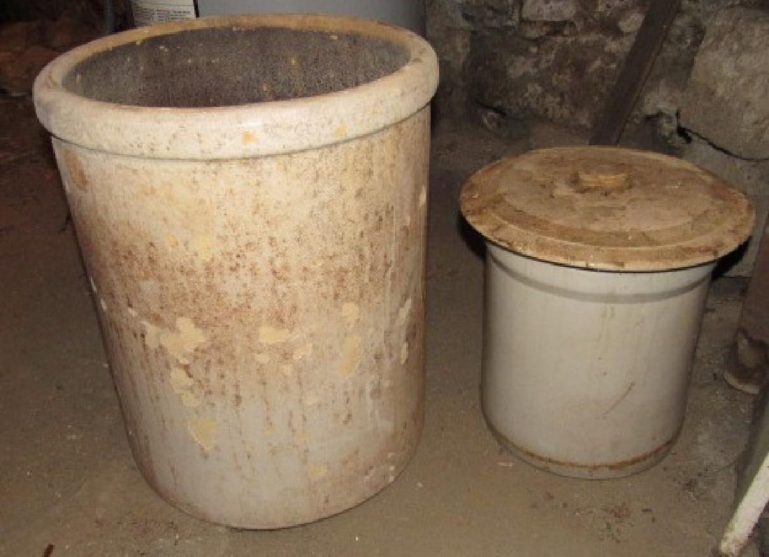 2 Crocks incl. 15 Gallon Stoneware Crock (1 of 6)