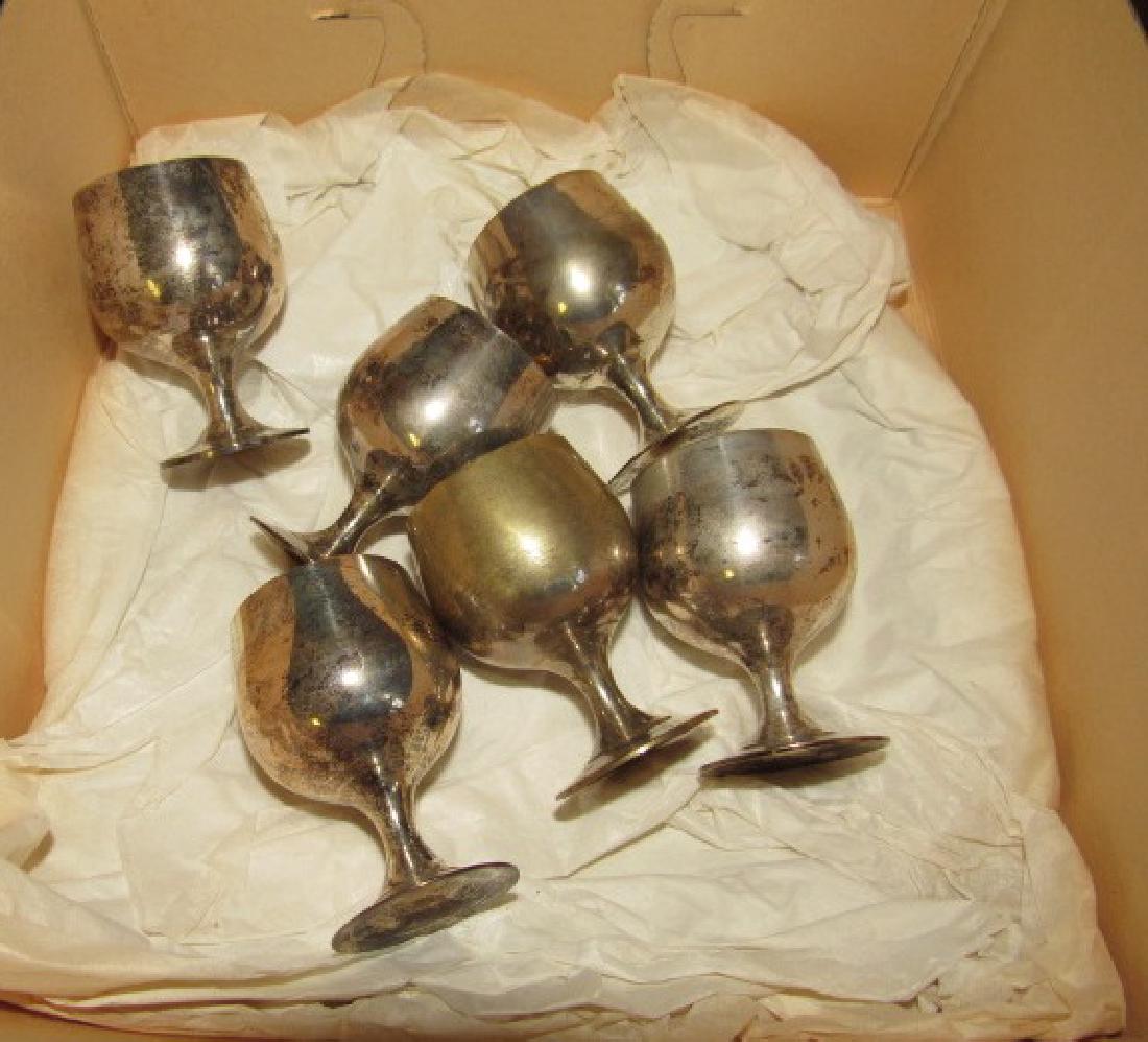 6 Small Silver Plate Goblets (1 of 1)