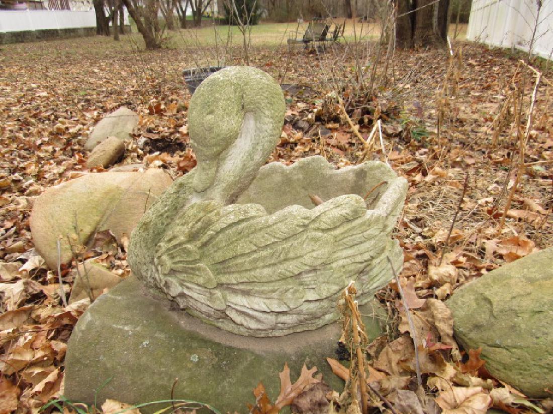 Concrete Swan Planter (1 of 2)