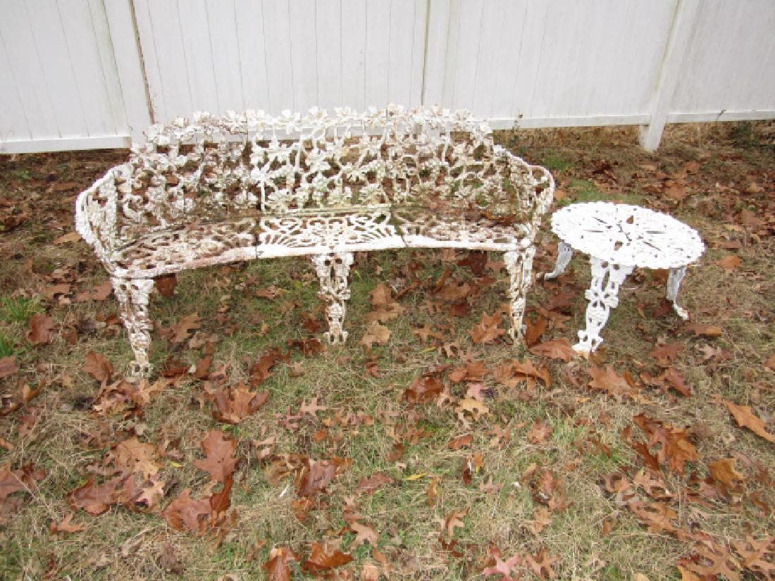 Cast Iron Garden Bench & Round Table (1 of 3)