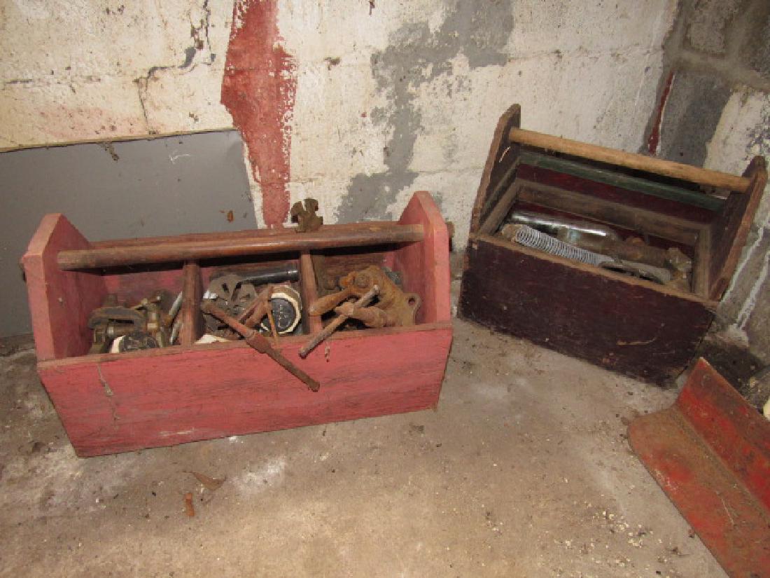 2 Wooden Tool Totes & Contents (1 of 5)