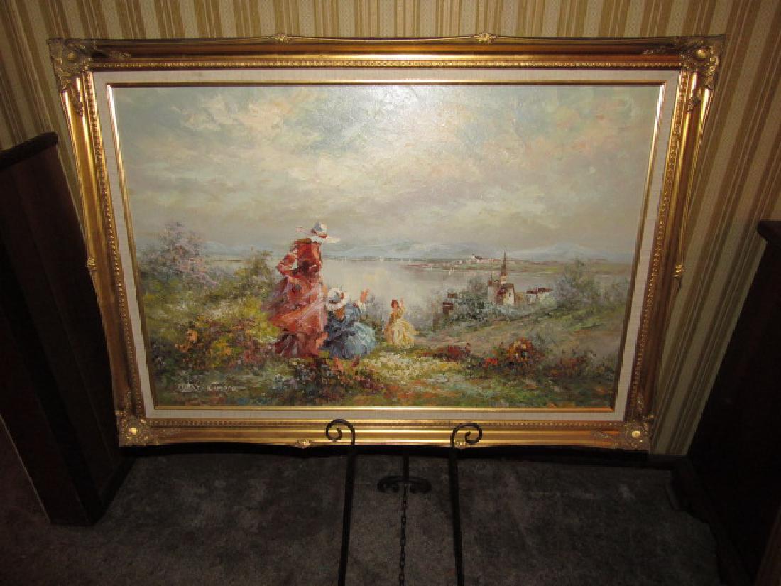 Marie Charlot Victorian Landscape Oil on Canvas (1 of 4)
