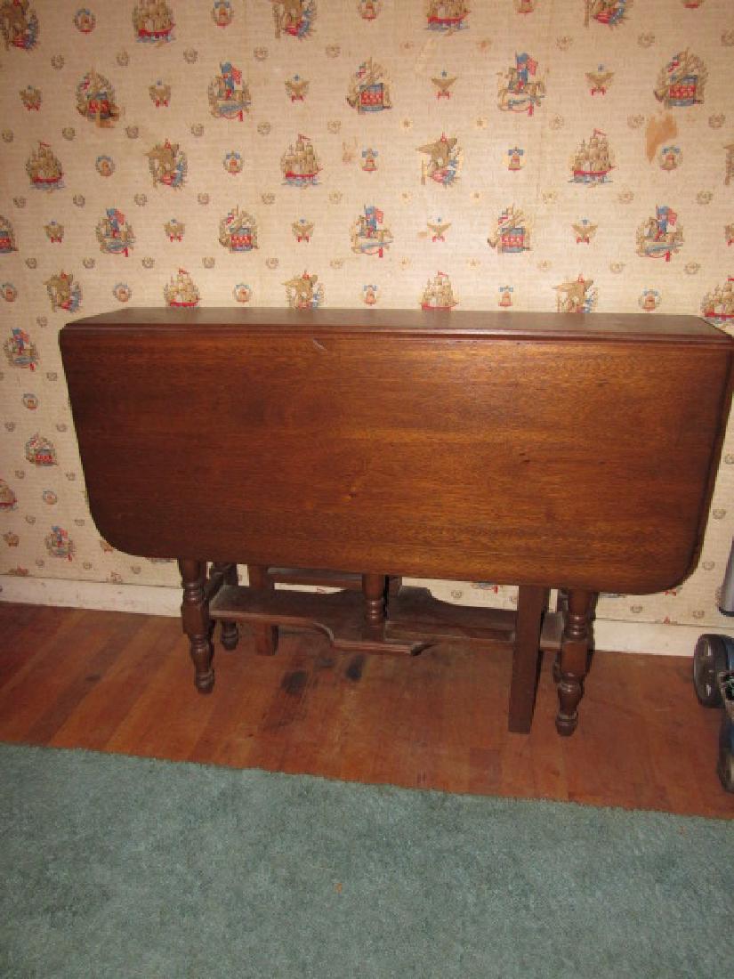 Walnut Gate Leg Drop Leaf Table (1 of 4)