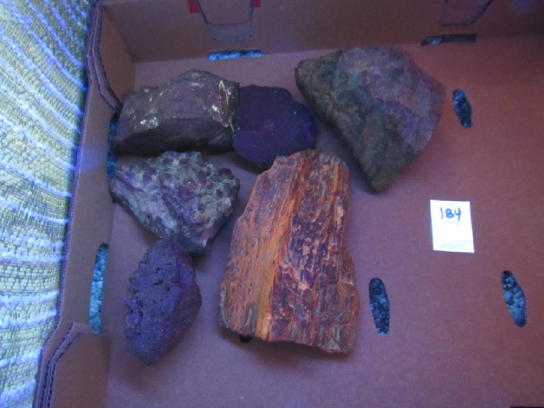 Lot of Flourescent Rocks Minerals: Getting all pictured.