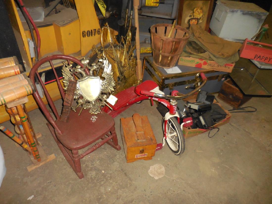 Trunk, Tricycle, Croquet Lot (1 of 4)