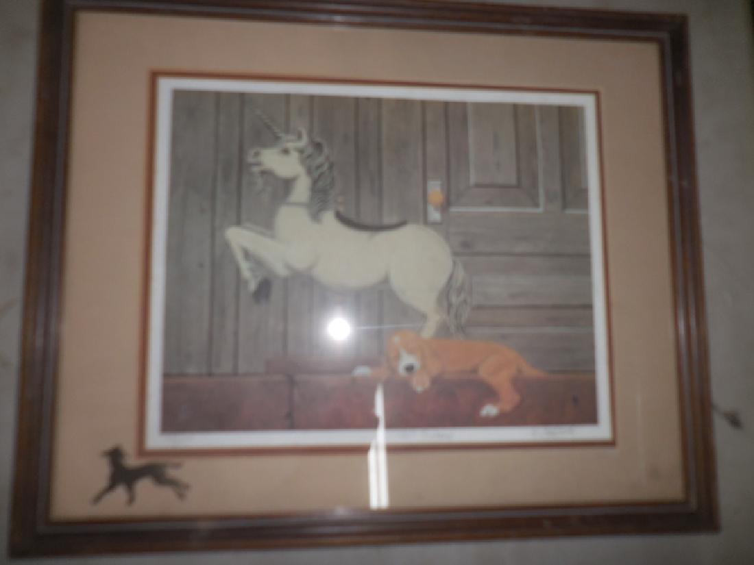 Signed Horse & Dog Print (1 of 3)