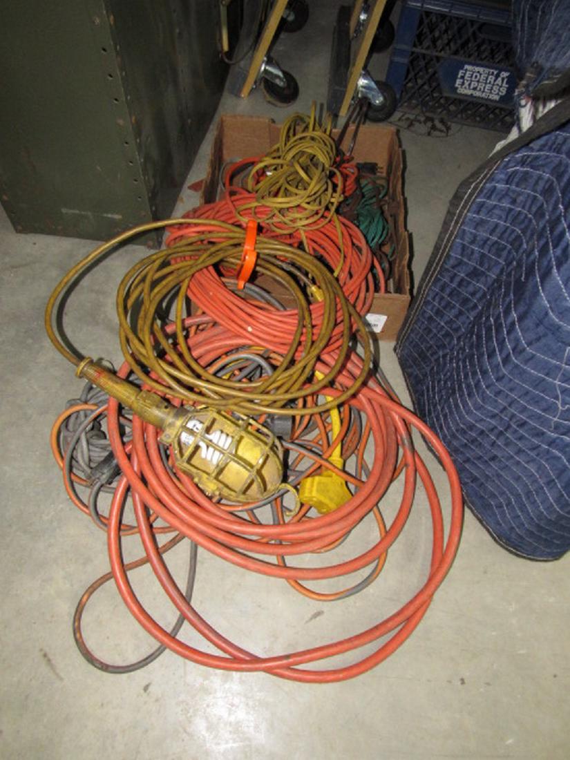 Lot of Extension Cords & Drop Light (1 of 2)