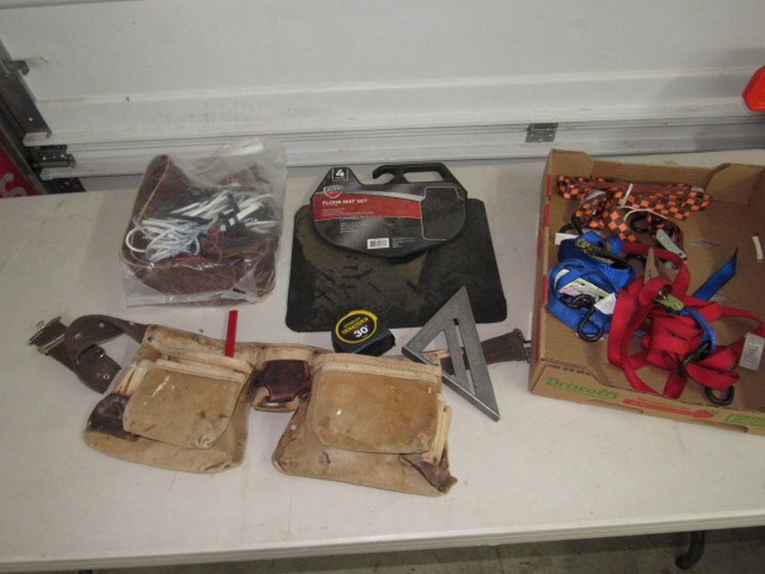 Rachet Straps Tool Belt Tape Measure & Leather (1 of 5)