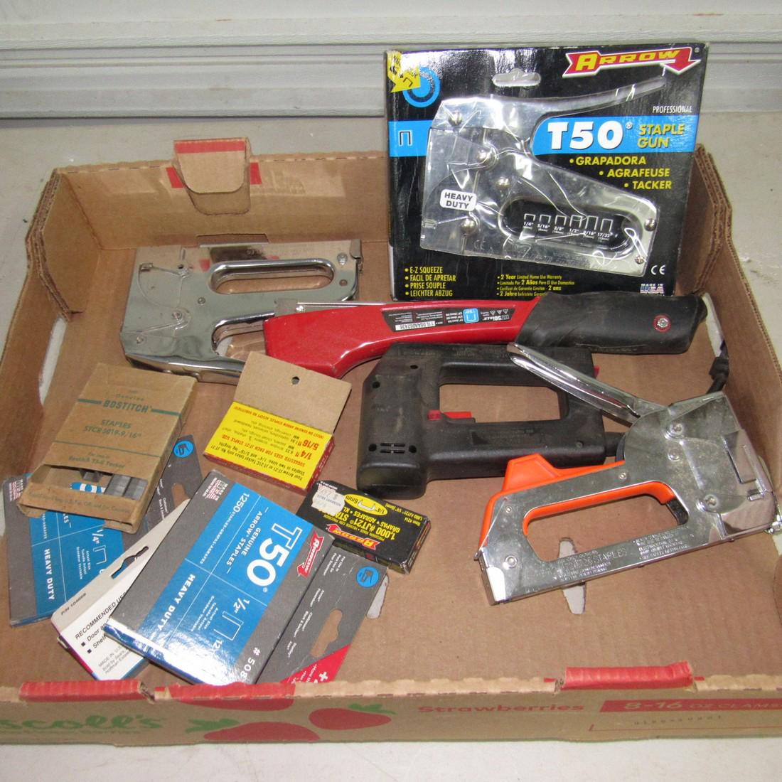 Staple Gun Lot: Includes all pictured in box.