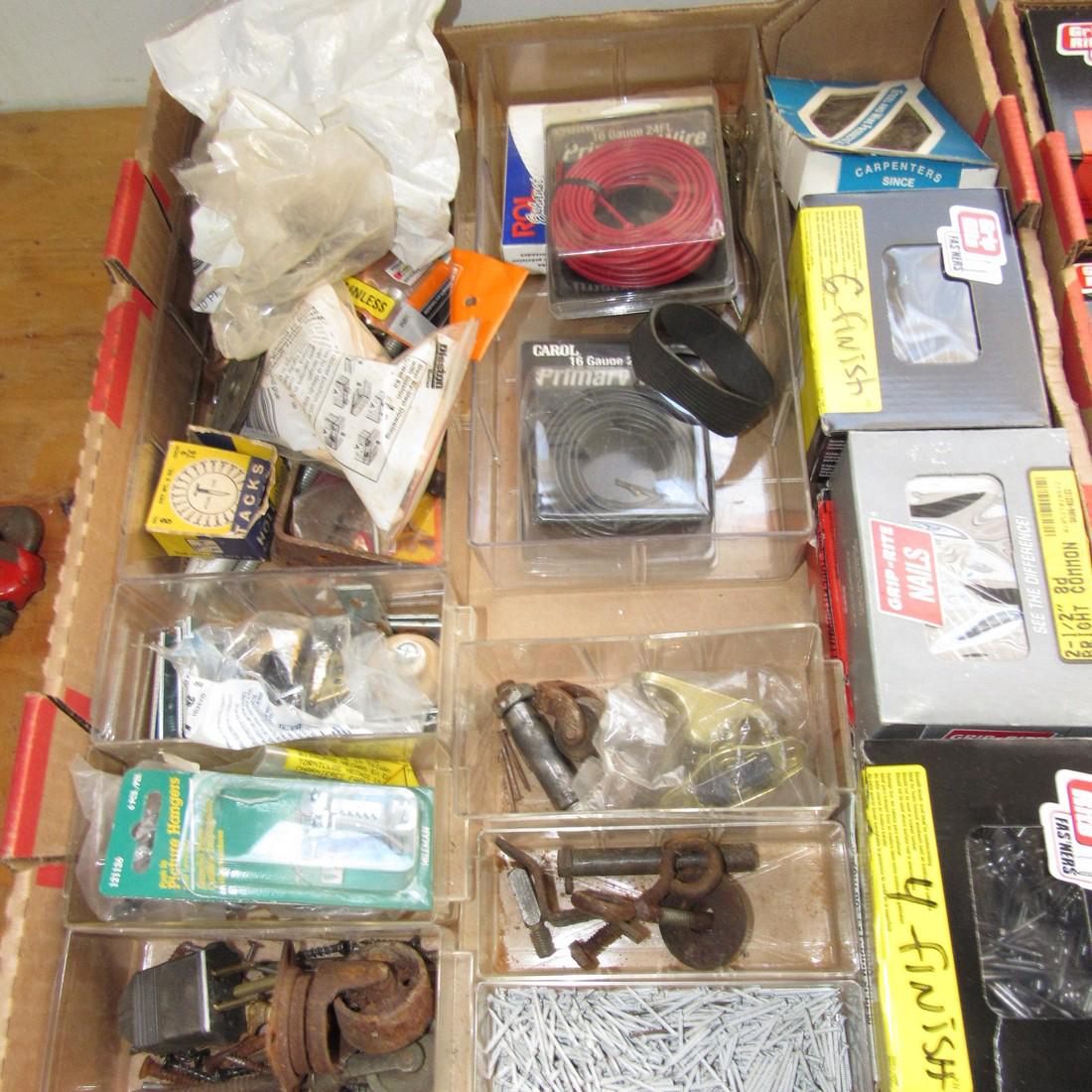 Nails Screws Wire Brackets Hardware Lot (1 of 7)