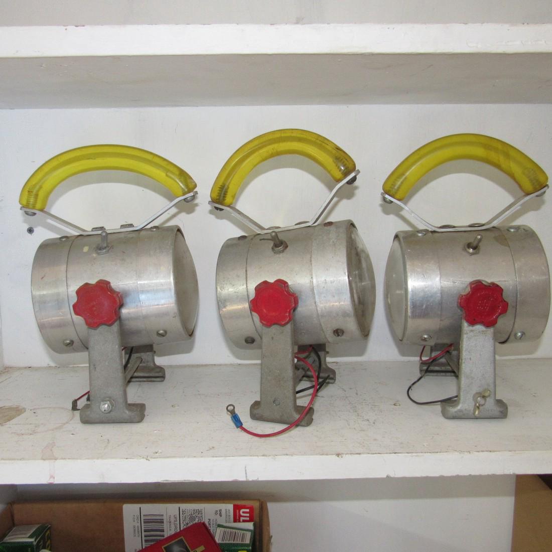 3 Vintage Julian McDemott Shop Utility Lights (1 of 3)