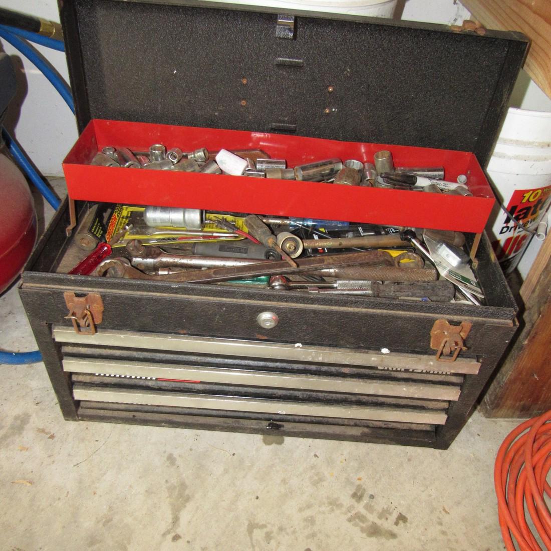 Tool Box Filled with Sockets Wrenches Craftsman (1 of 6)
