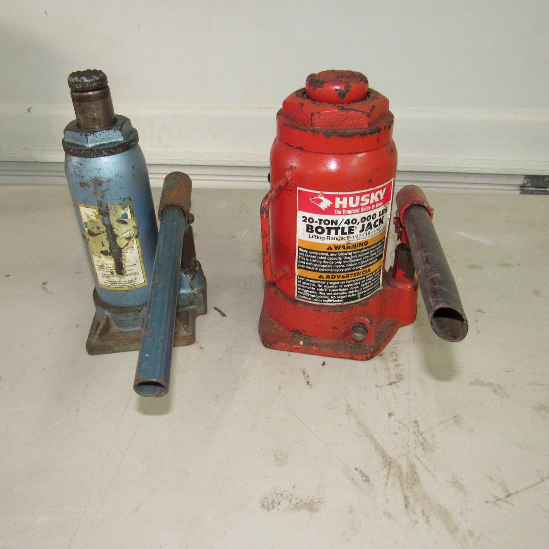 2 Bottle Floor Jacks Husky 20 Ton