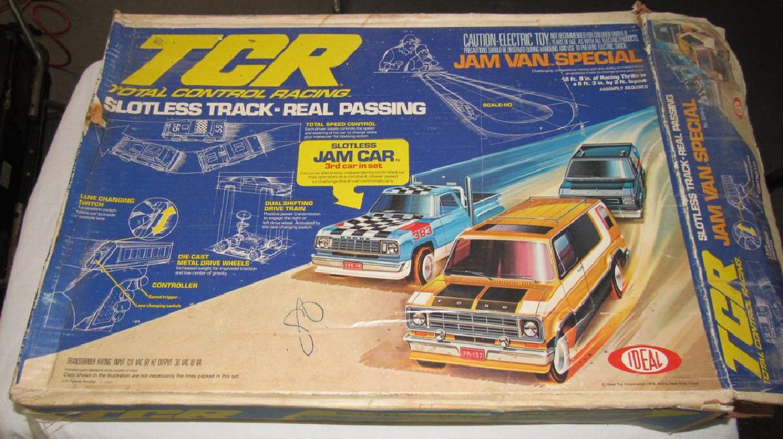 TCR Slot Car Track & Friction Baseball Game: Getting both pictured