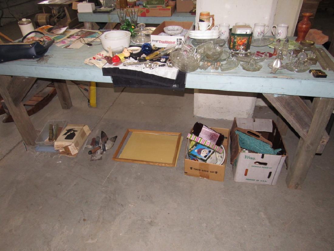 Misc Table Contents: Includes everything on and under table. MUST TAKE ALL