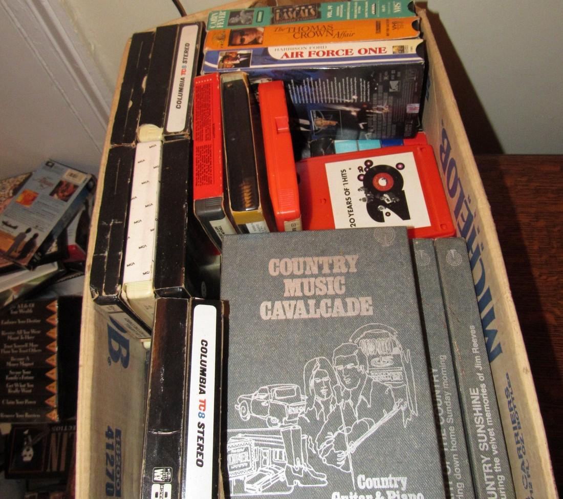 Box Full of 8 Track Tapes (1 of 3)