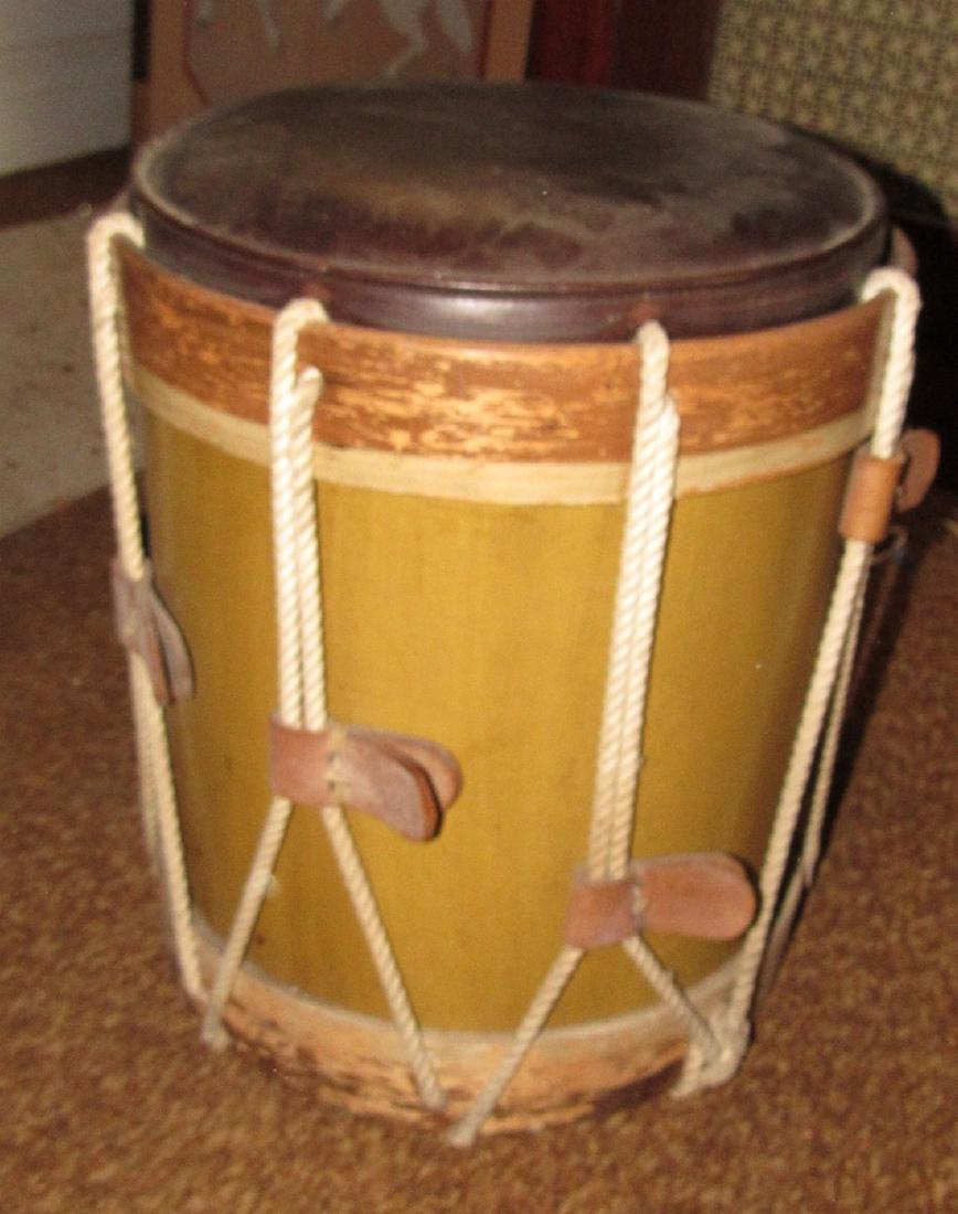 Drum Stool: Approx. 14" in diameter and 17" tall