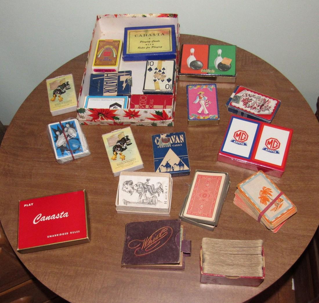 Large Lot of Playing Cards incl. MG Austin: Getting all pictured.