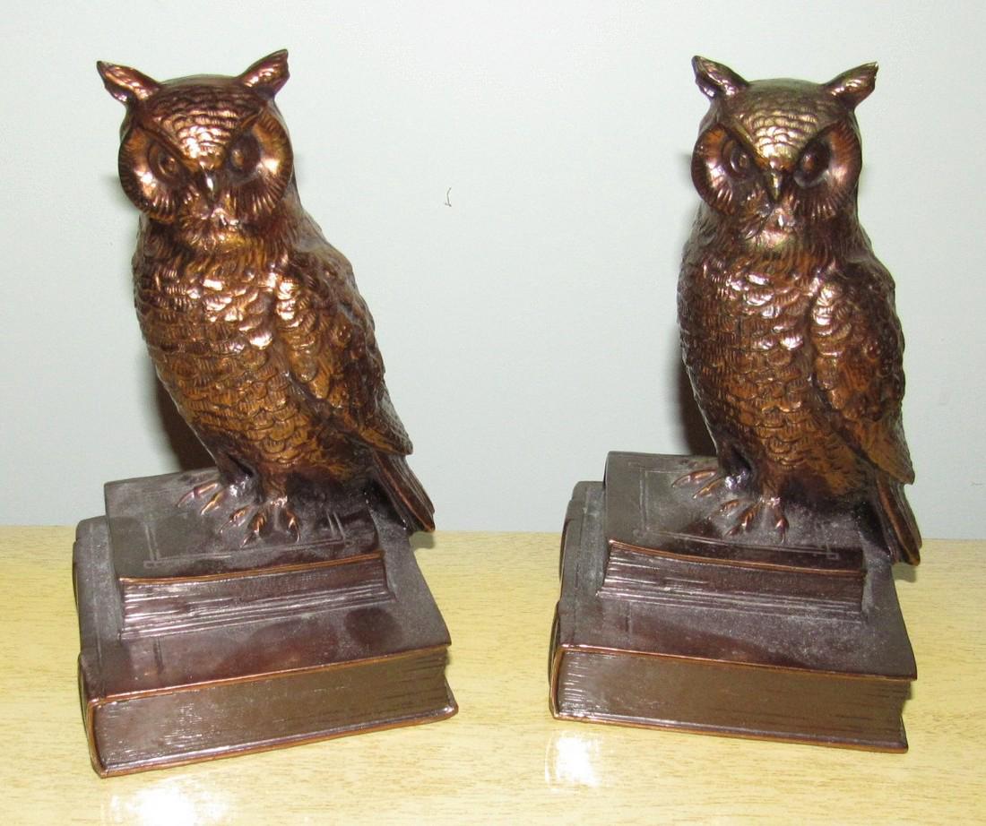 Pot Metal Owl Bookends (1 of 3)