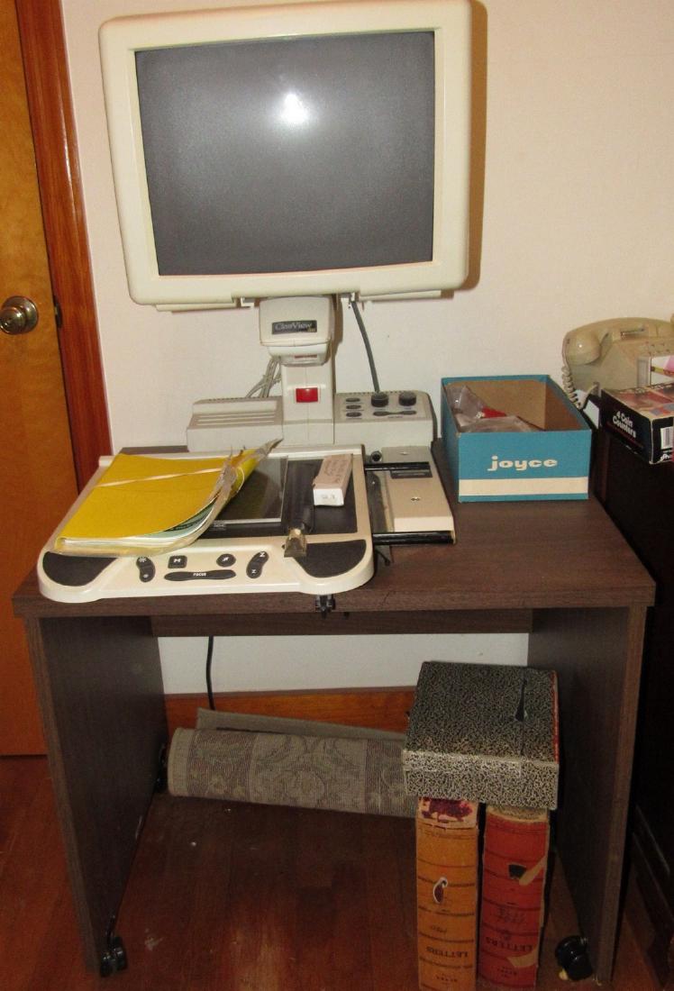 Optelec Clear View 500 Enlarger: Also included is stand, everything on top and under. Sold in untested condition