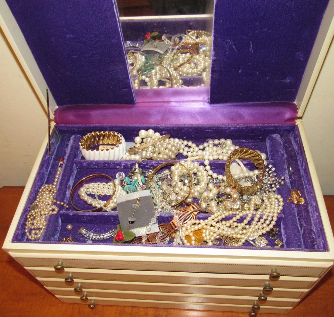 Large Jewelry Box Filled w/ Bracelets Necklaces (1 of 9)